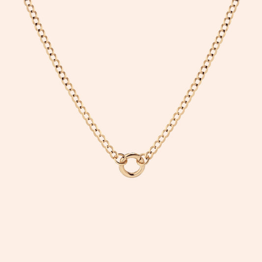 Curb Chain Charm Necklace