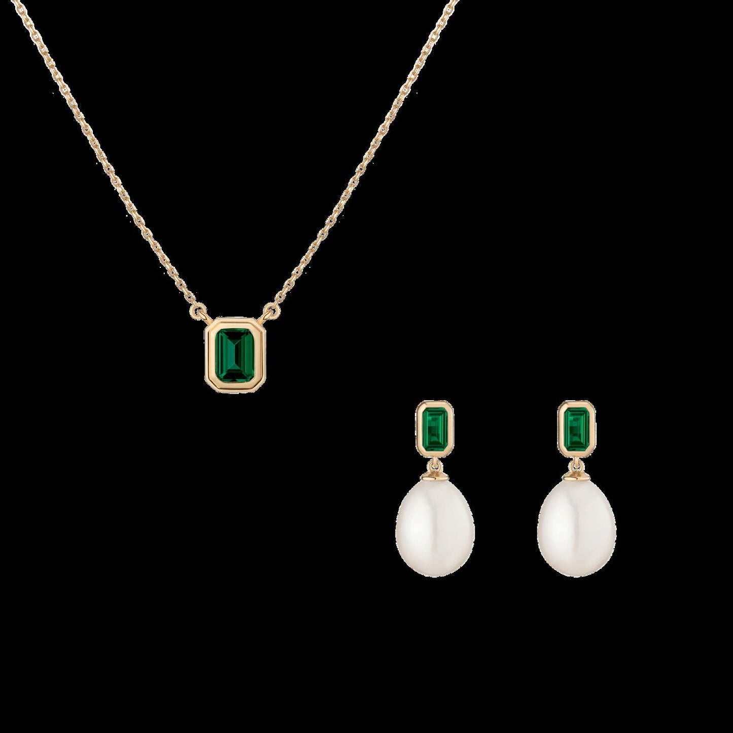 Lab Grown Emerald Heirloom Set