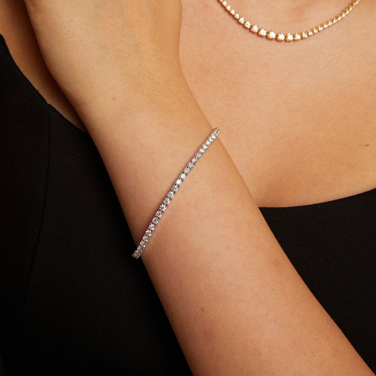 4ct Lab Grown Diamond Tennis Bracelet