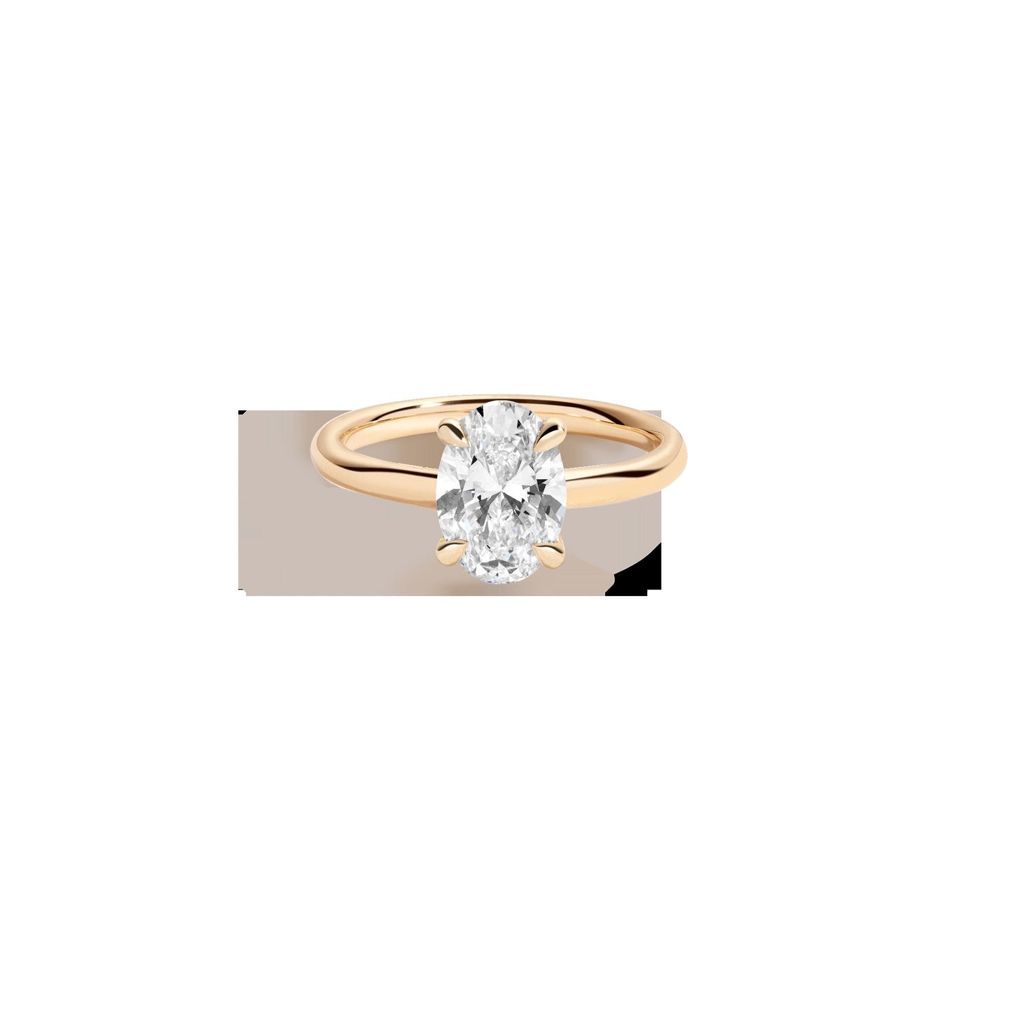 2ct Oval Lab Grown Diamond Solitaire Ring