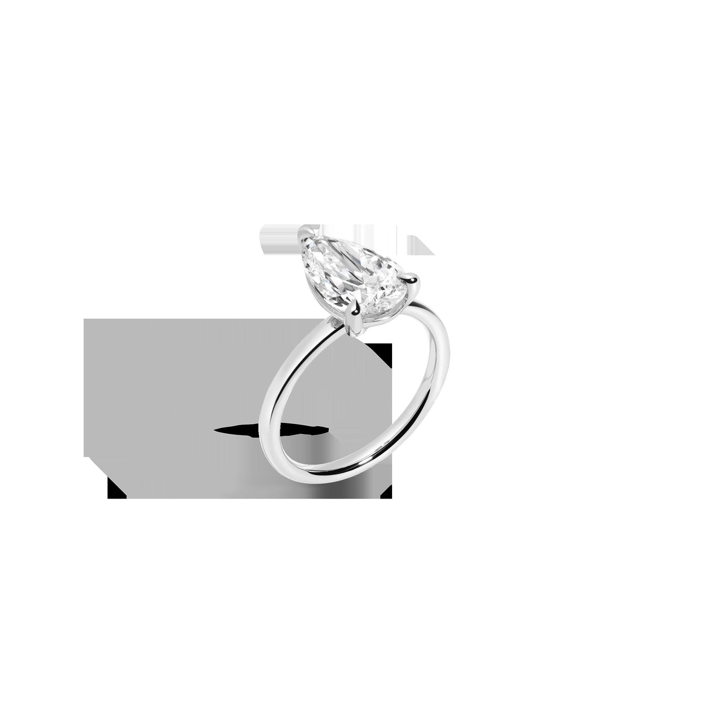 3ct Pear Lab Grown Diamond Solitaire Ring