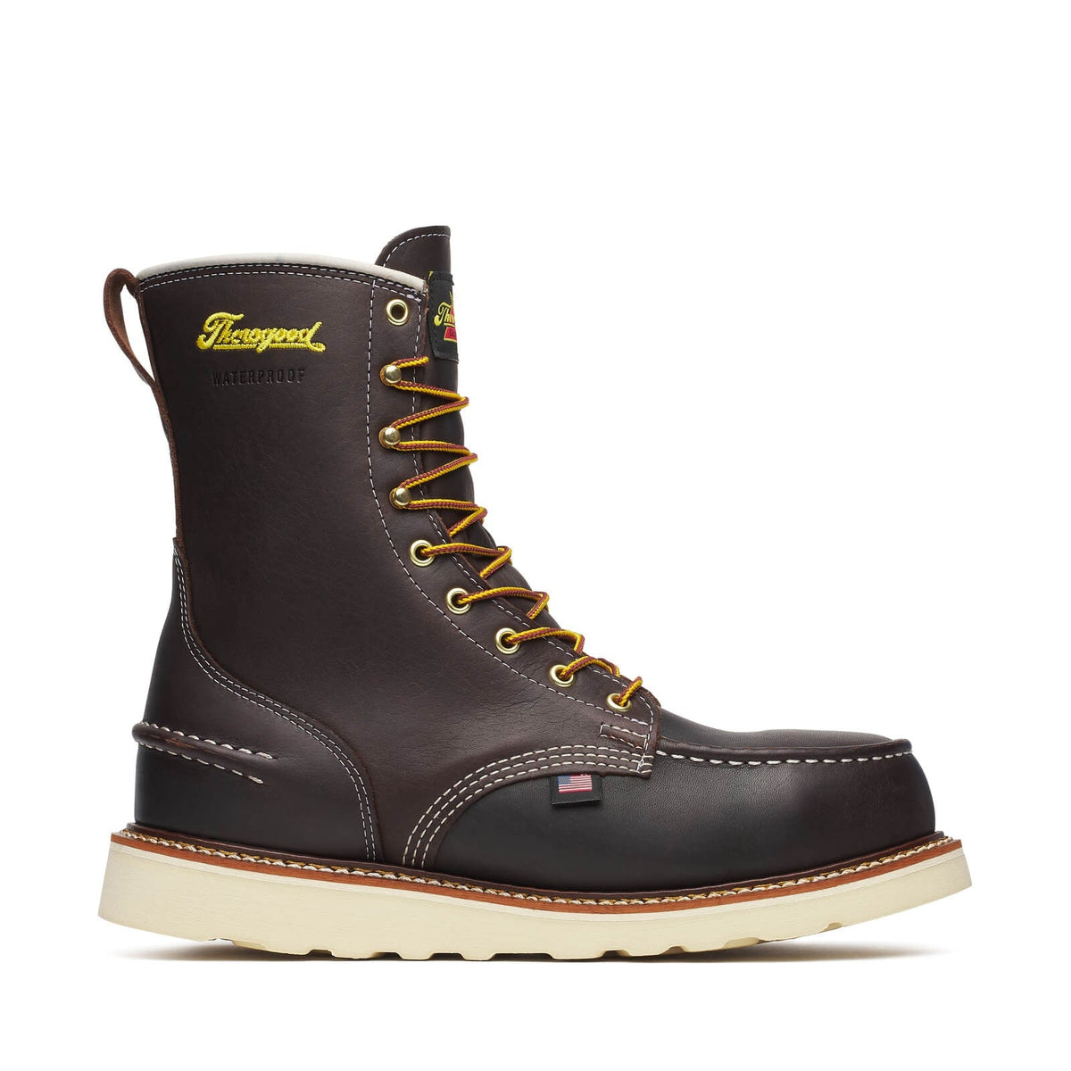 Thorogood 1957 Series – Waterproof – 8′′ Briar Pitstop Safety Toe – Moc Toe MAXWear WedgeTM