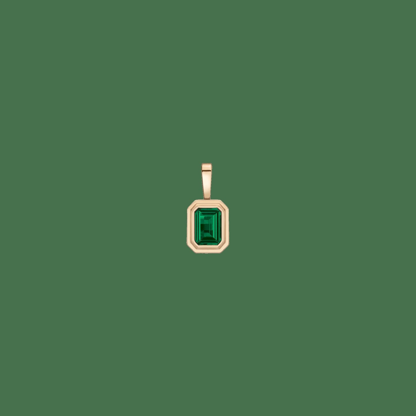 Lab Grown Emerald Heirloom Pendant