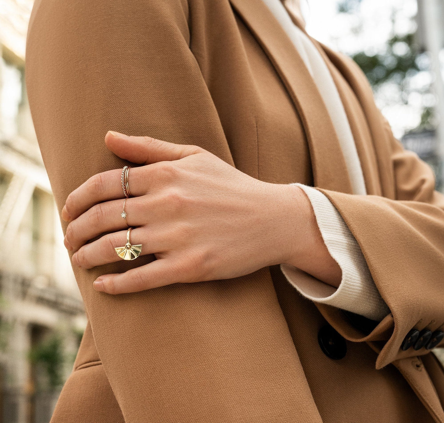 Thick Stackable Twist Ring