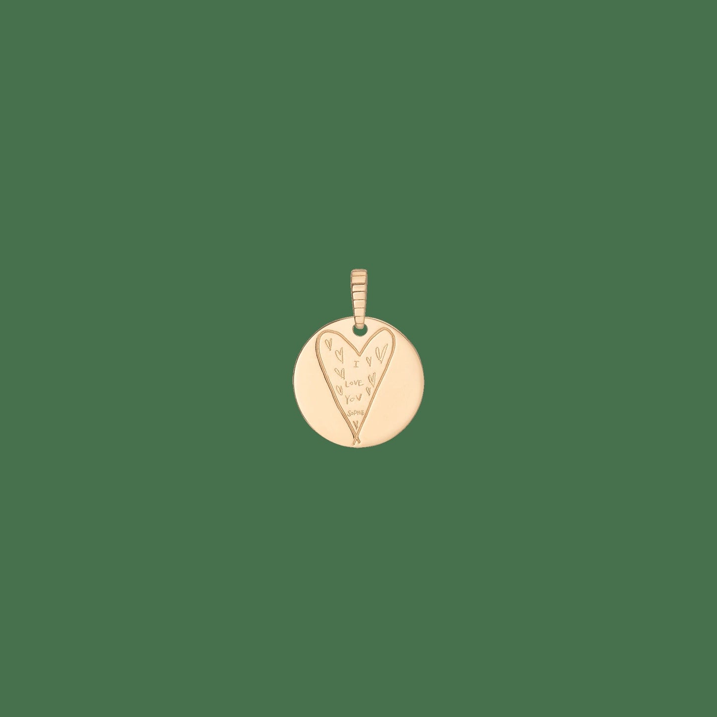 Story in Gold Engraved Pendant