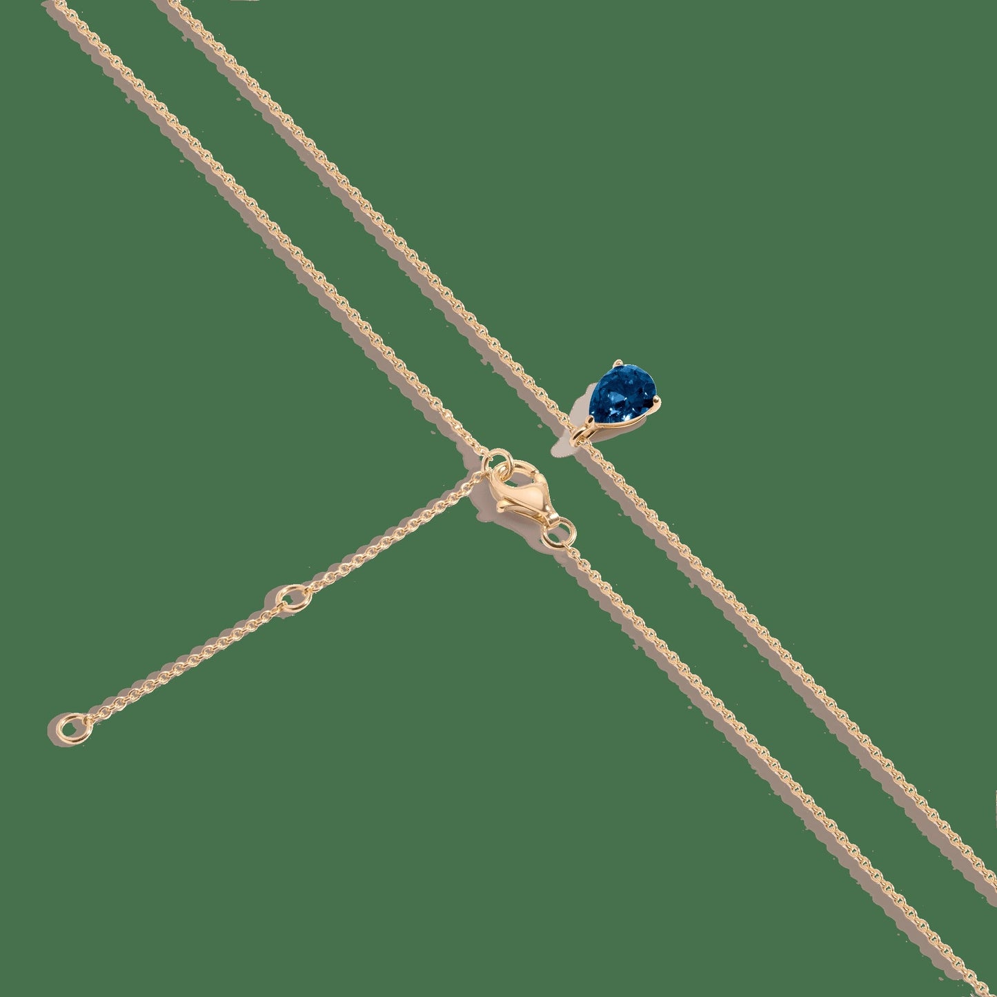 Pear Gemstone Solitaire Necklace