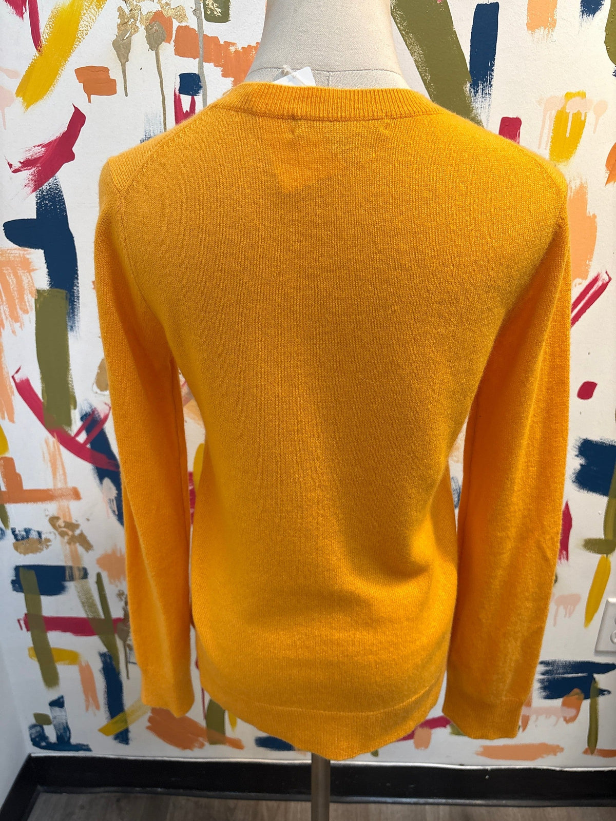 Antonio Melani Orange 100% Cashmere Sweater, S