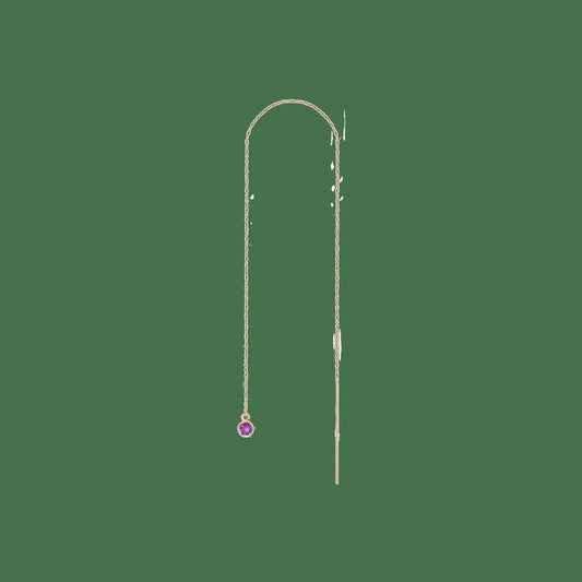 Birthstone Ear Chain Threader (Pair)