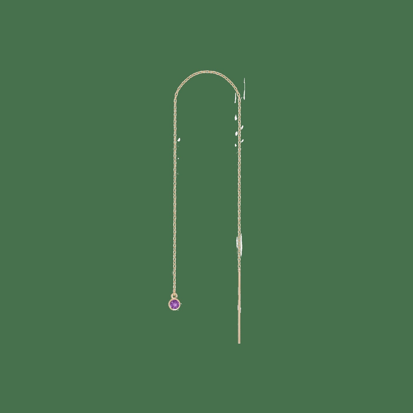 Birthstone Ear Chain Threader (Pair)
