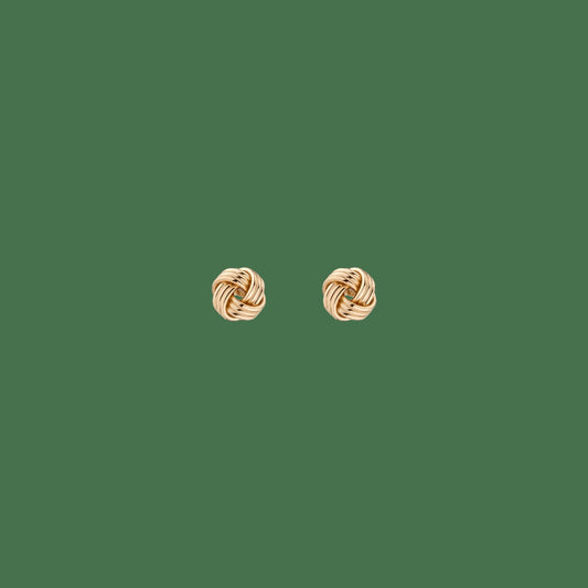 Gold Knot Stud Earrings