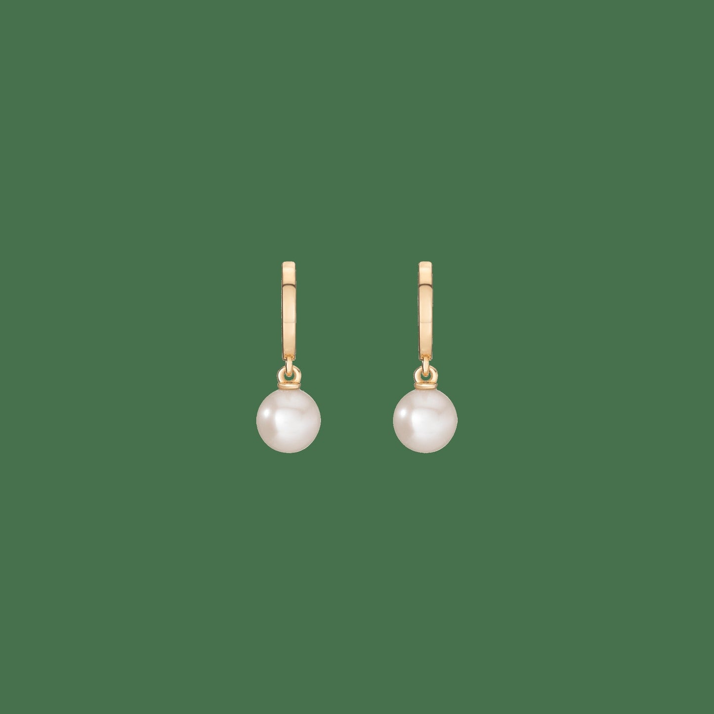 Pearl Huggie Earrings