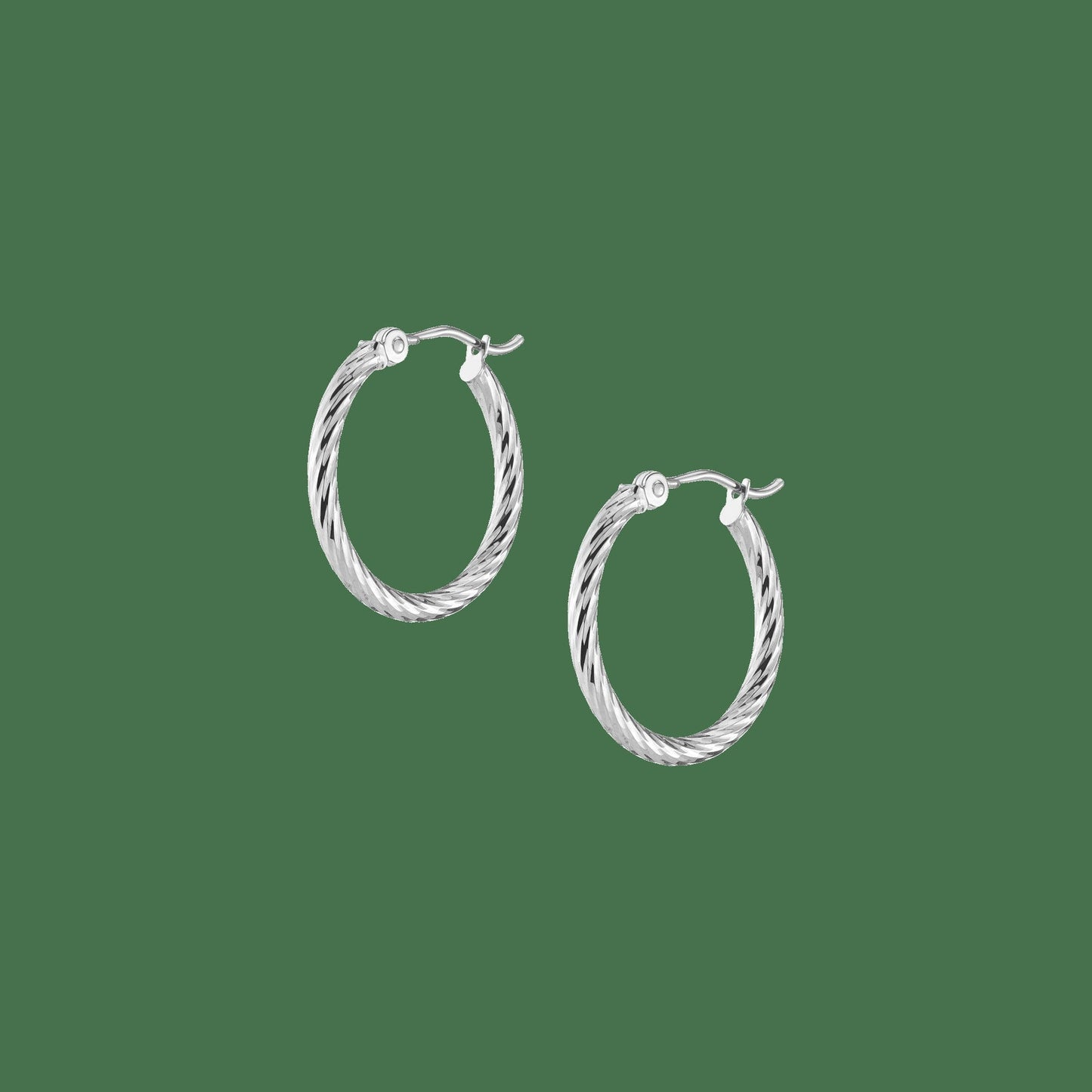 Thin Twisted Hoop Earrings