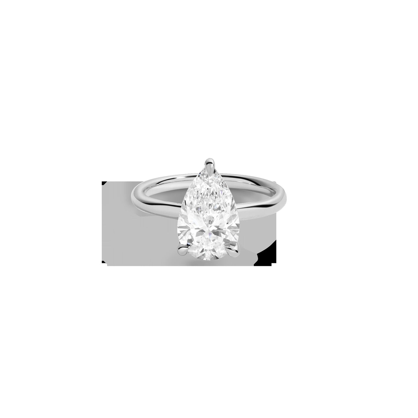 3ct Pear Lab Grown Diamond Solitaire Ring