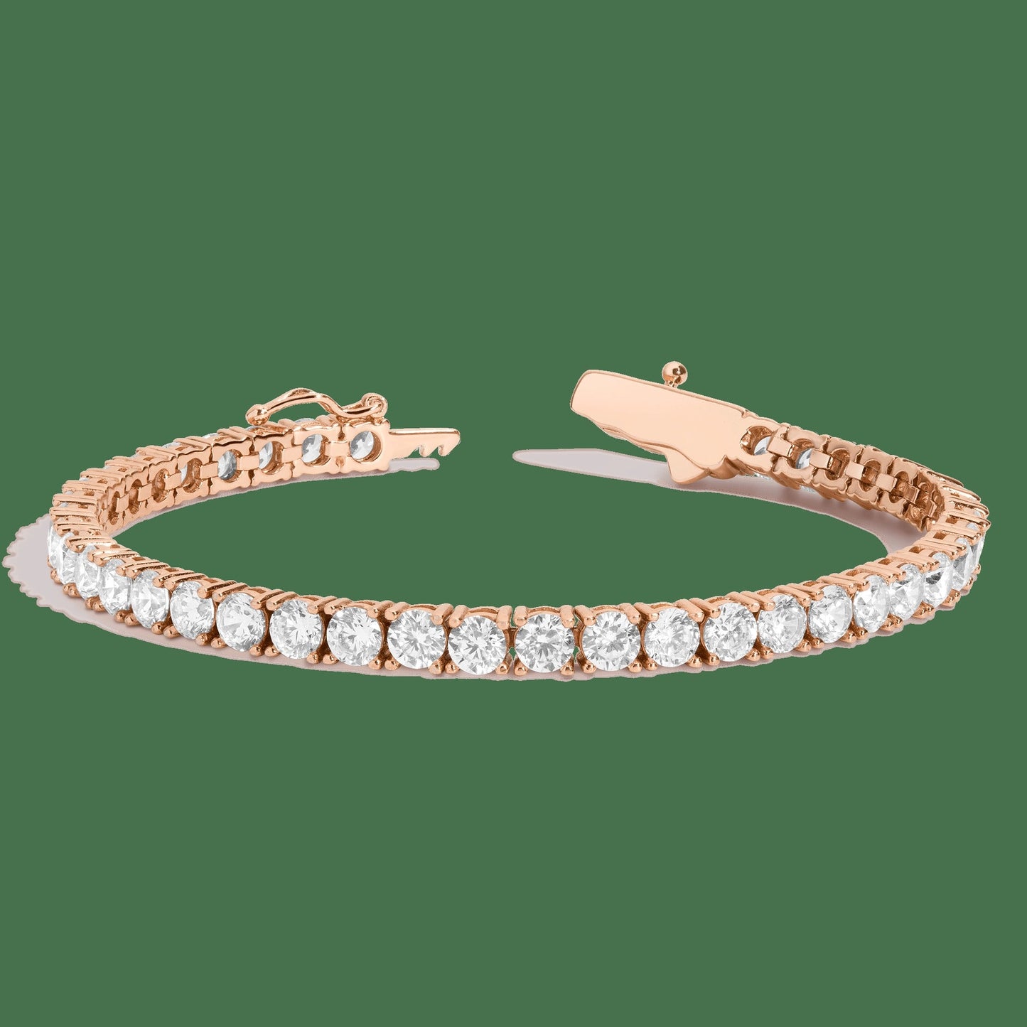 Lab Grown White Sapphire Tennis Bracelet