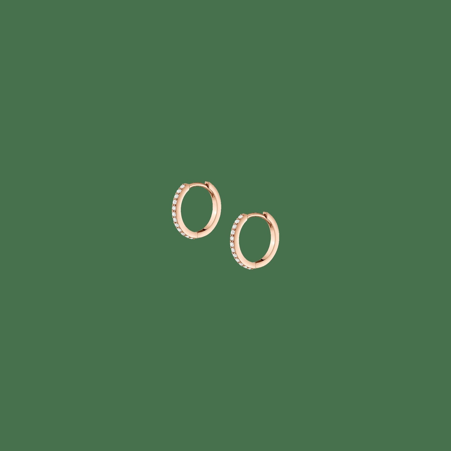Thin Forever Diamond Hinged Huggie Earrings