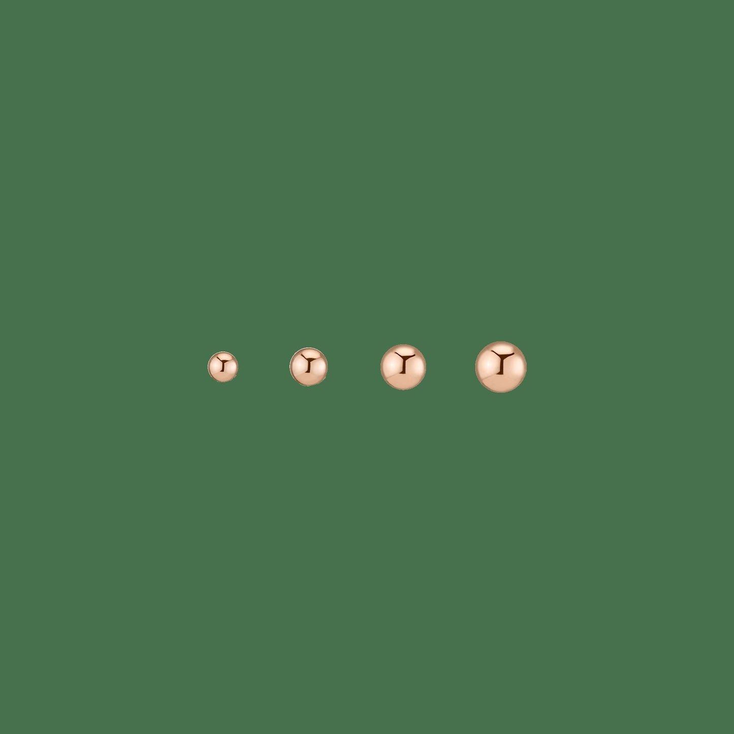 Gold Ball Studs 4mm