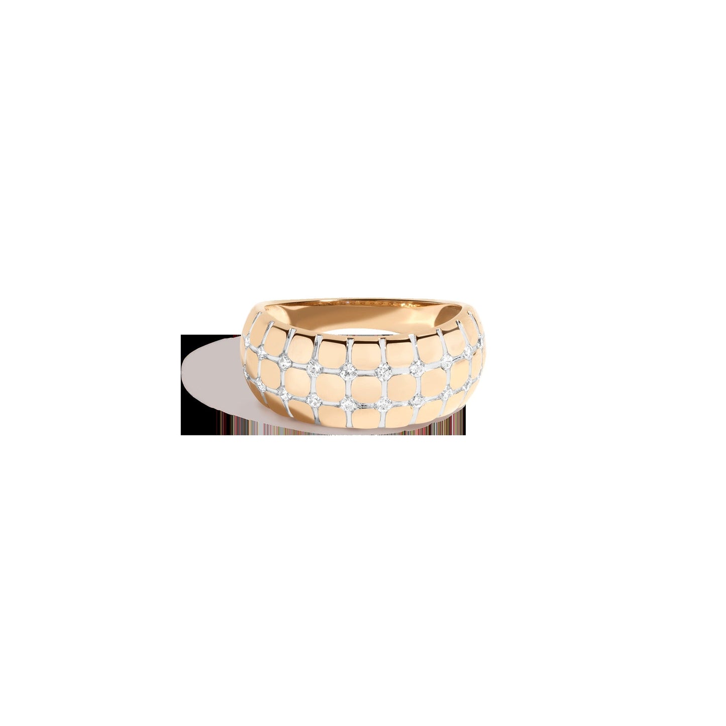 Bold Lab Grown White Sapphire Matrix Ring