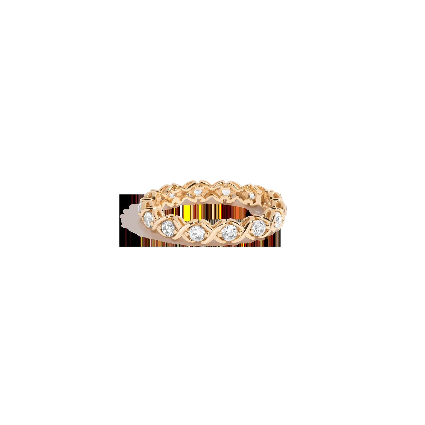 Lab Grown White Sapphire X Estate Eternity Ring
