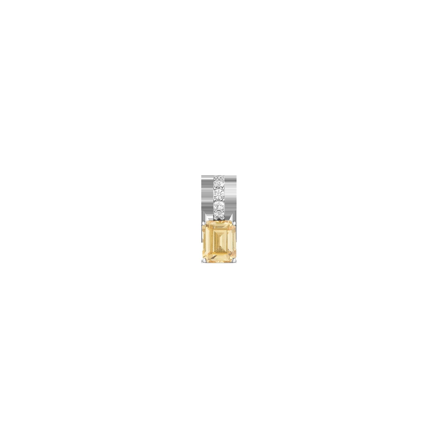 Emerald Cut Tennis Charm Pendant