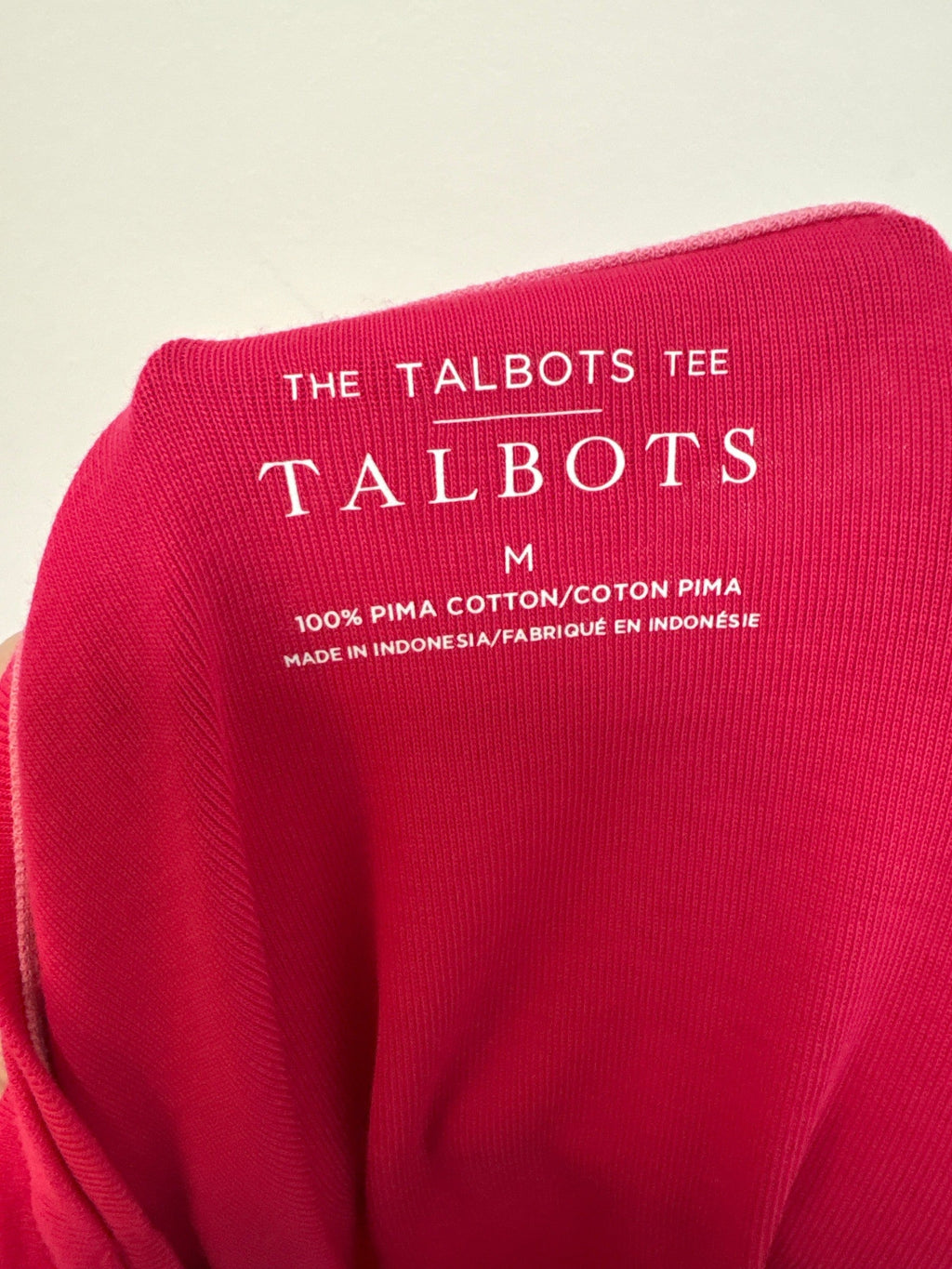New Talbots Pink 100% Pima Cotton Tee, M