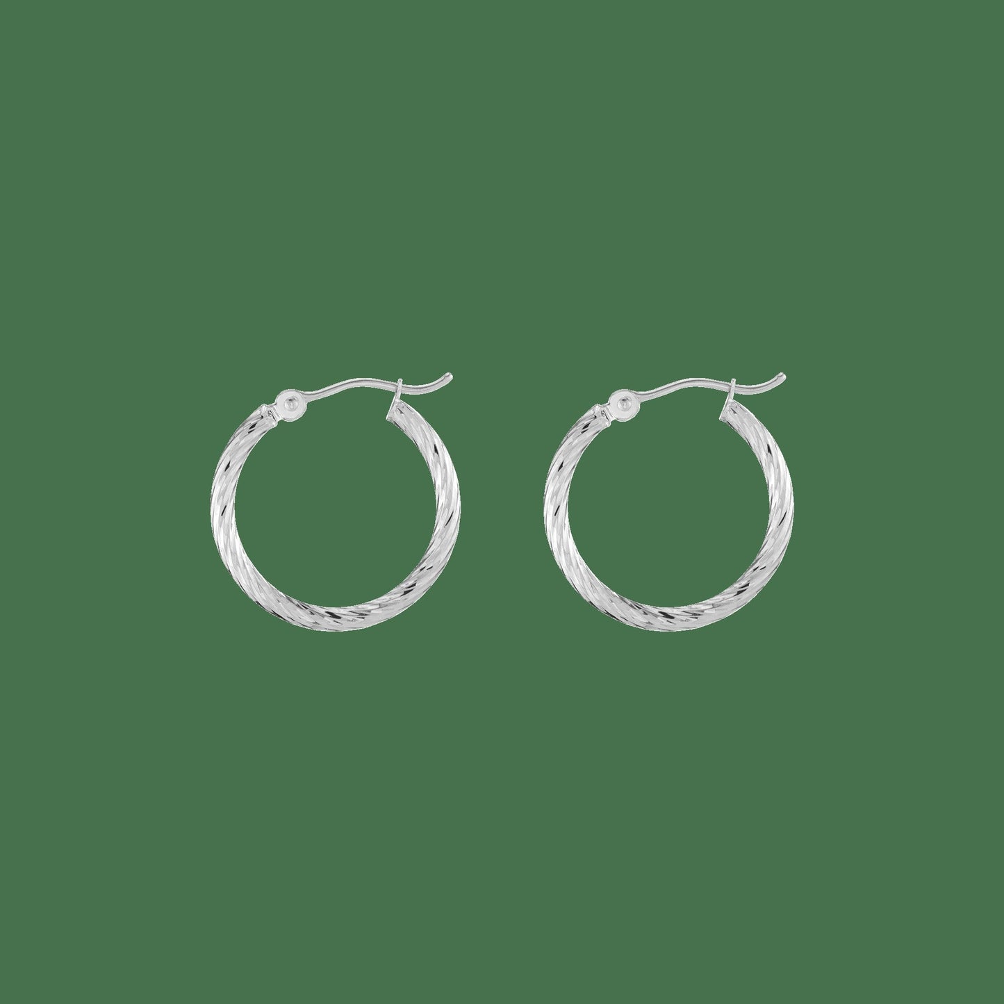 Thin Twisted Hoop Earrings