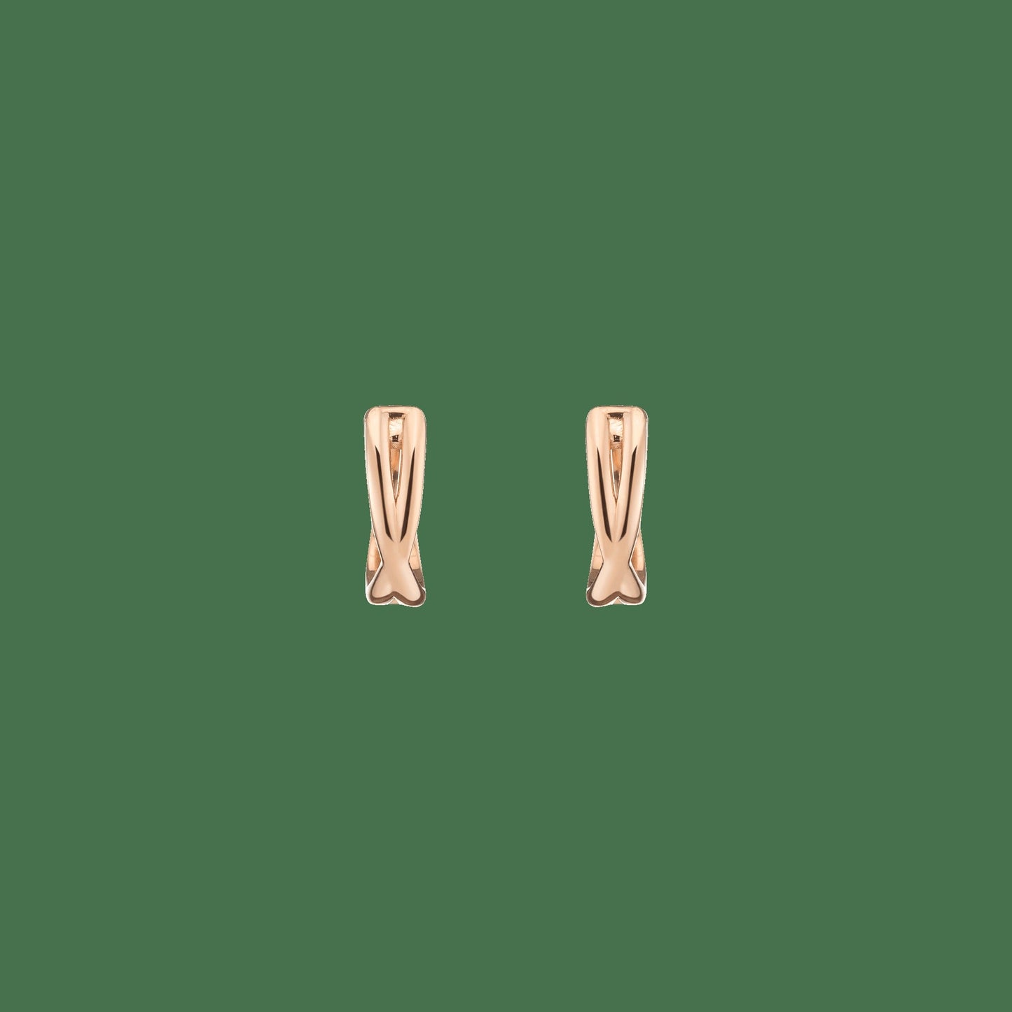 Crossover Huggie Earrings