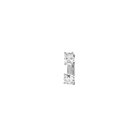 Lab Grown Diamond Ear Jacket - 1ct Oval Bottom Stone