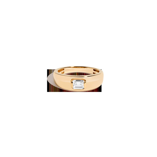 Chunky Lab Grown Diamond Emerald Ring