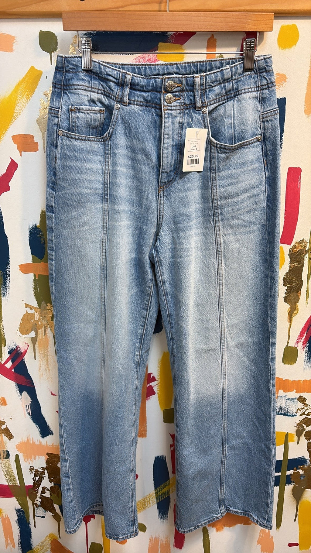 Loft The Wide Leg 30" Inseam Jeans, 6