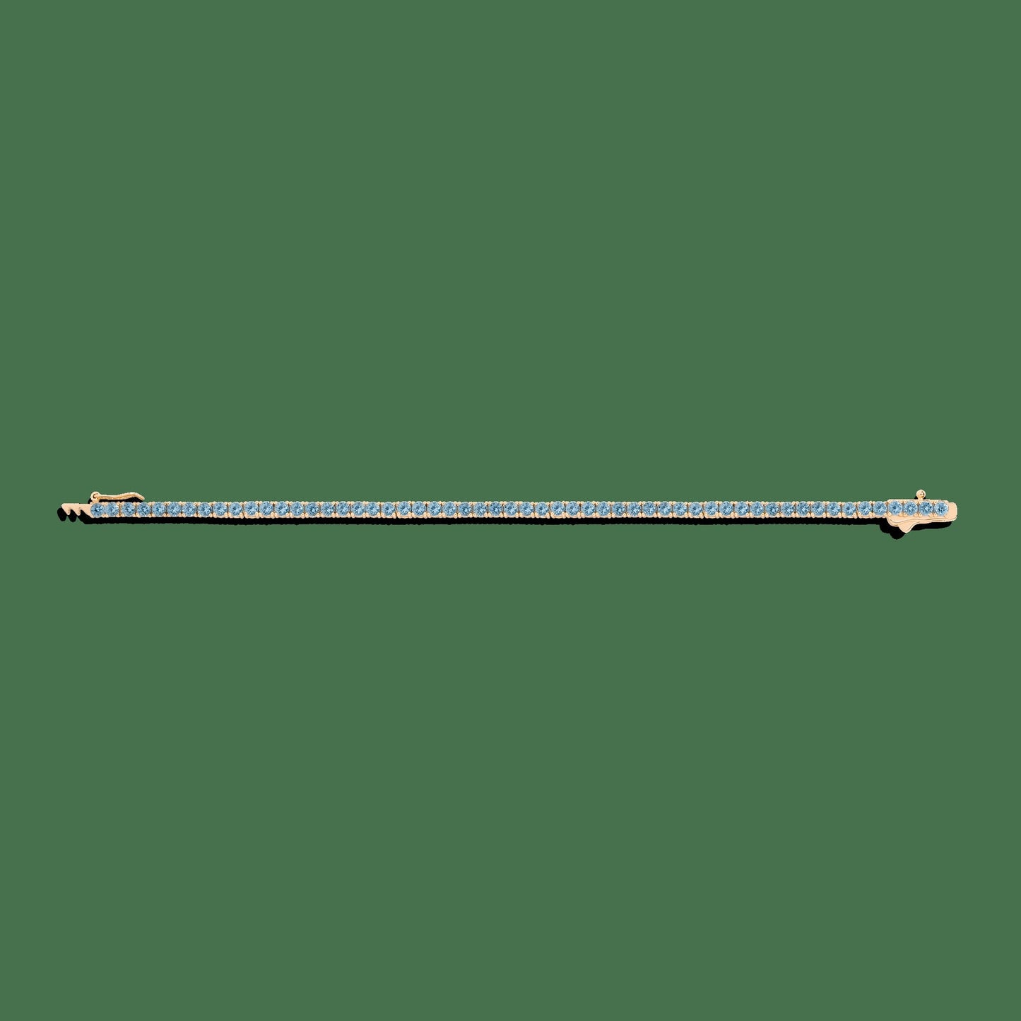 Lab Grown Aquamarine Tennis Bracelet