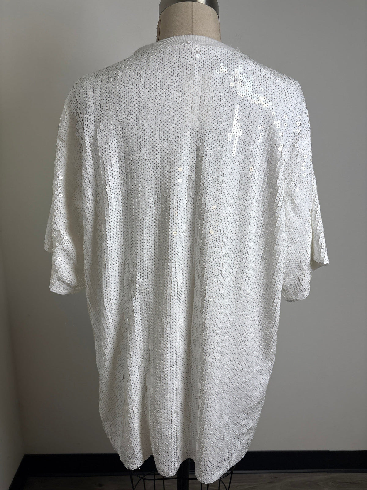 New Main Strip White Sequin "Game Day" Dress, M