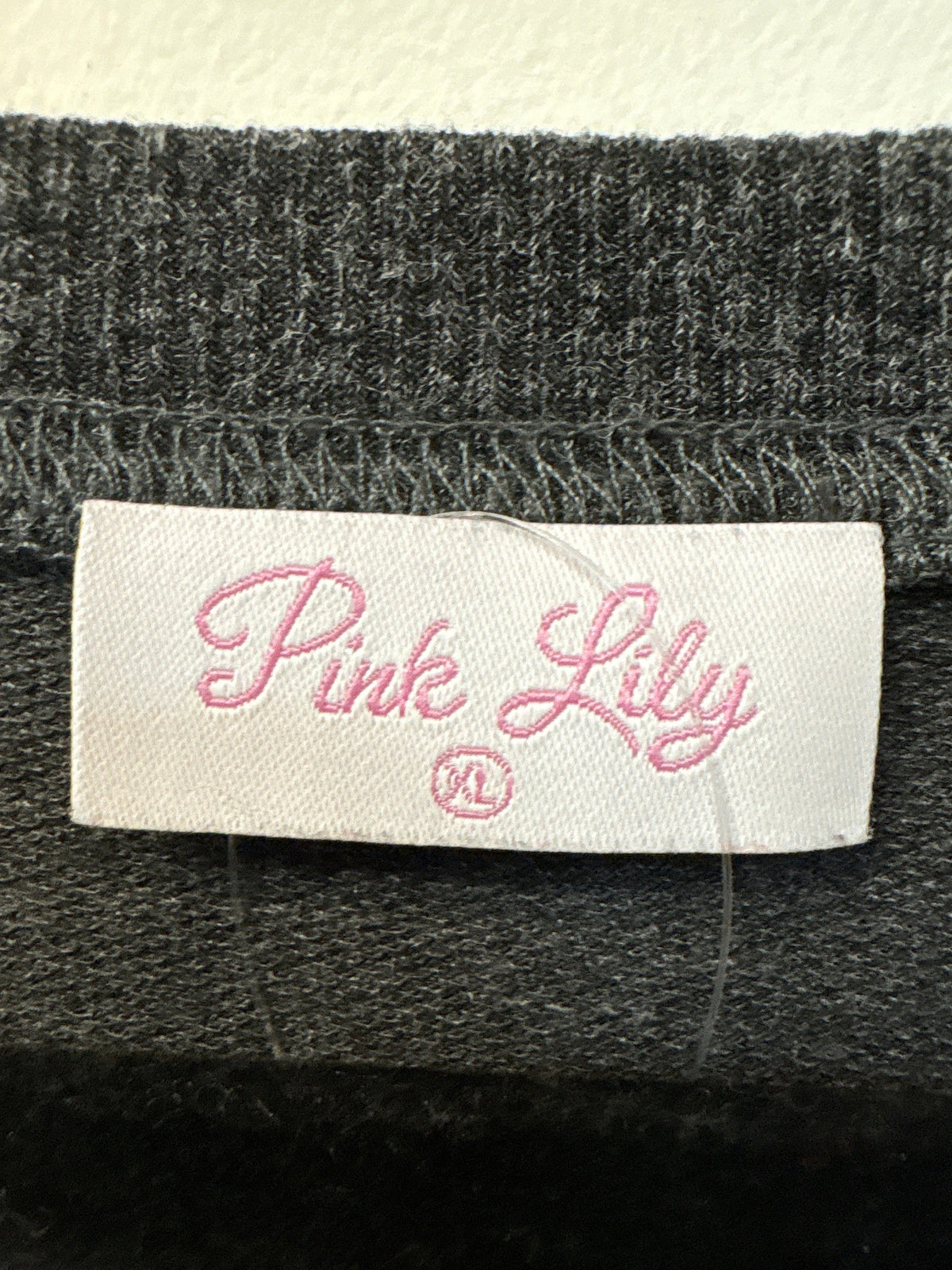 Pink Lily Black Bodysuit, XL