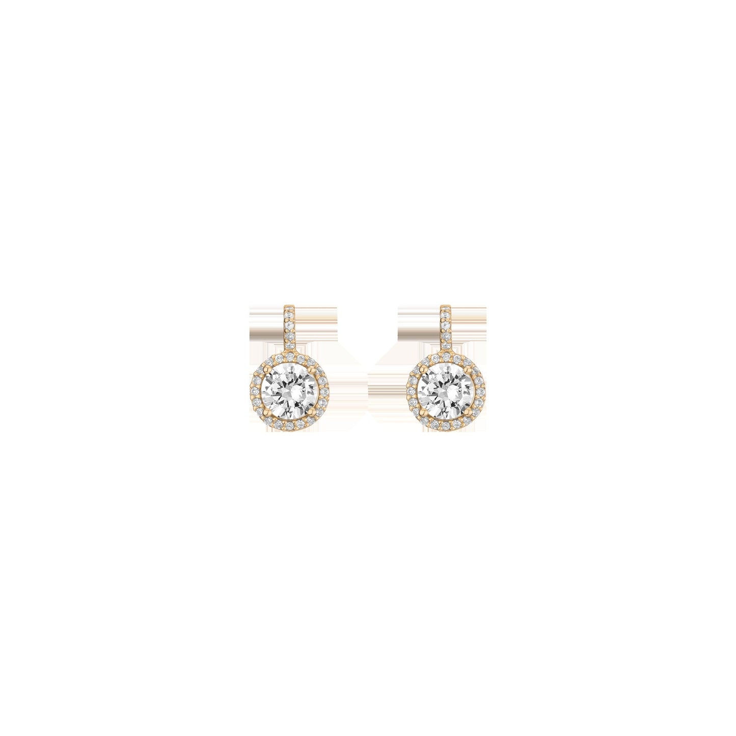 Lab Grown White Sapphire Edwardian Earrings