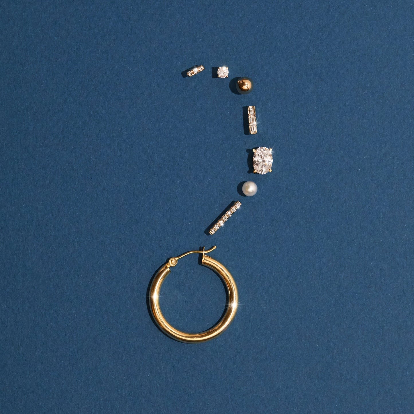 Round Gemstone Solitaire Stud Earrings