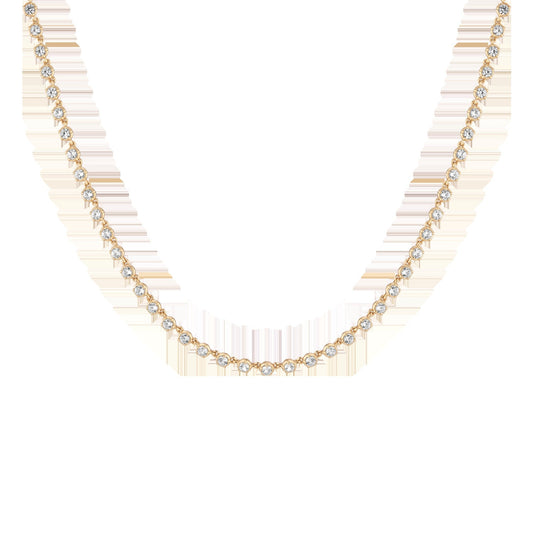 Lab Grown Diamond Georgian Tennis Necklace