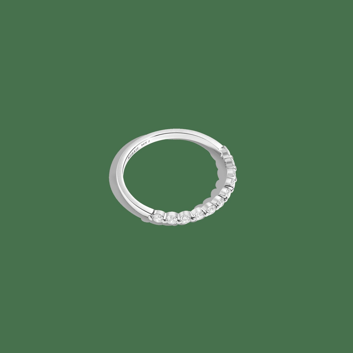 Half-Studded Prong Diamond Gold Band