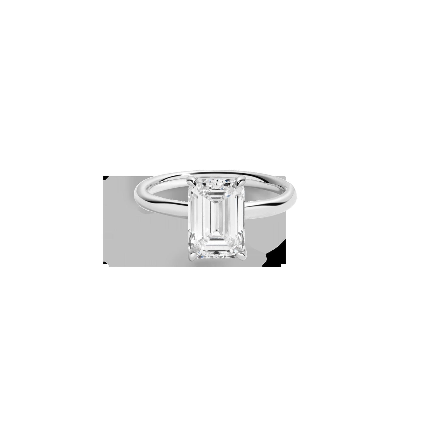 3ct Emerald Lab Grown Diamond Solitaire Ring