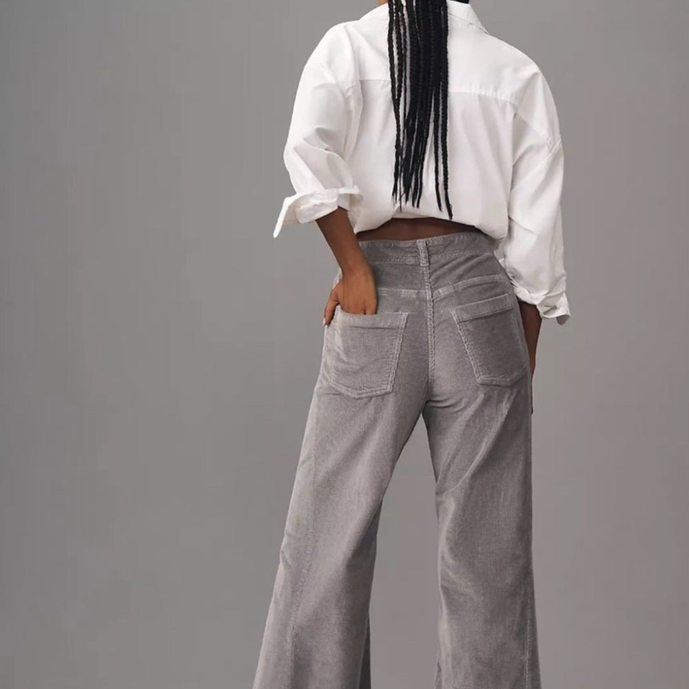 The Adi Mid-Rise Relaxed Flare Jeans by Pilcro: Corduroy Edition Size 27 NWT