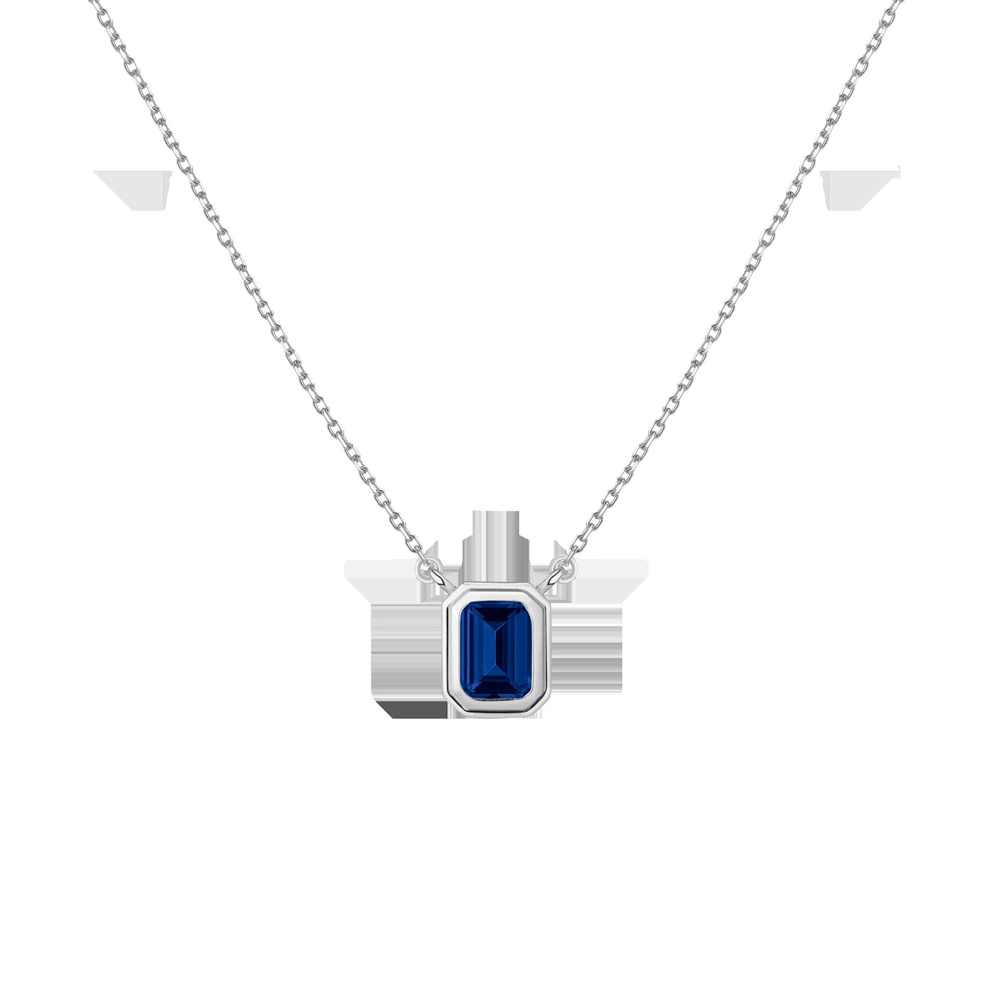 Lab Grown Blue Sapphire Heirloom Necklace