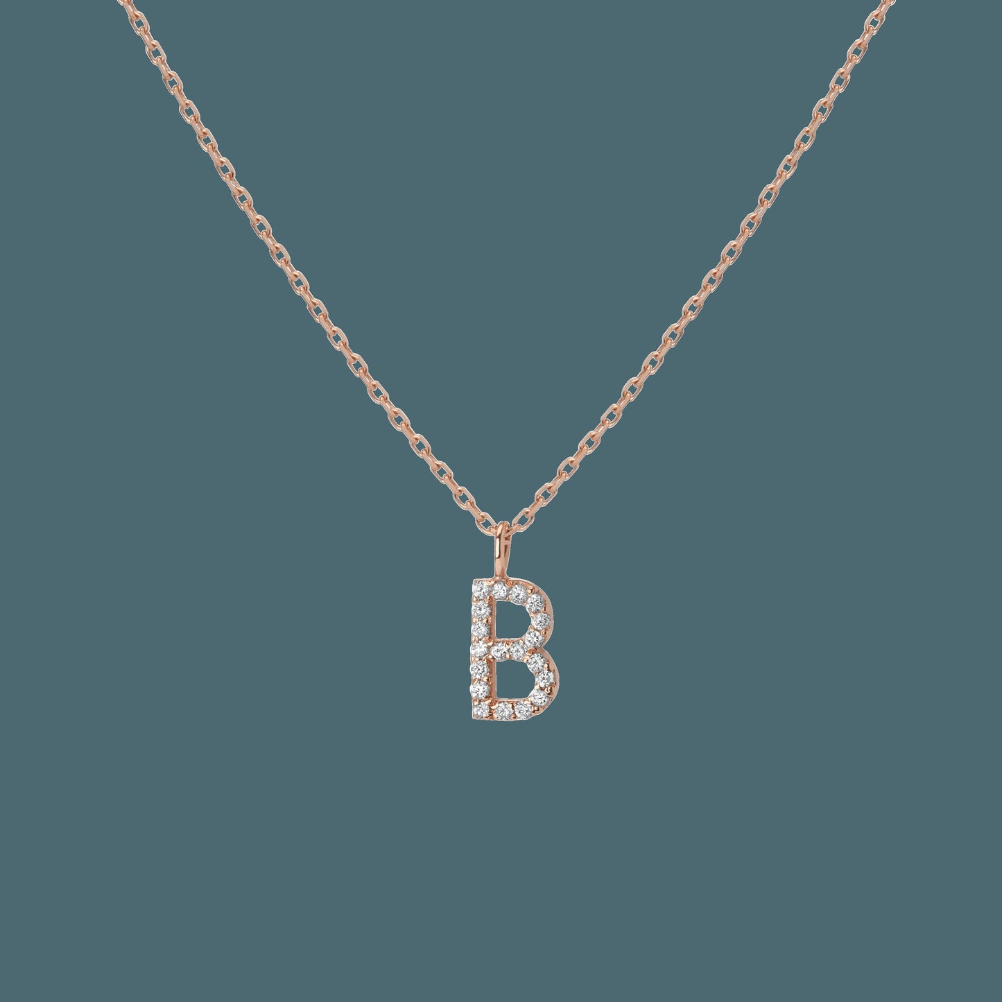 Classic Diamond Letter Necklace