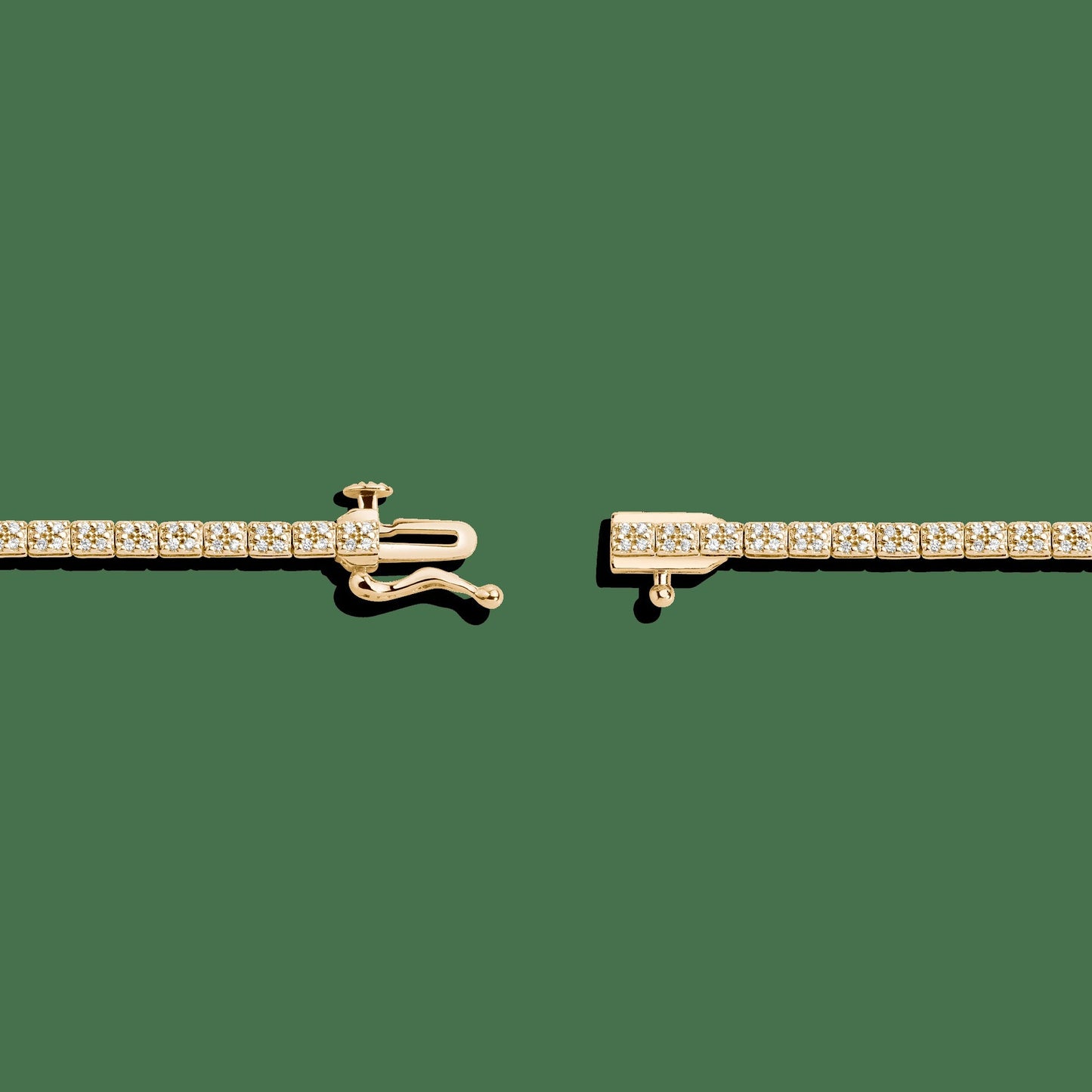 Diamond Cluster Tennis Bracelet