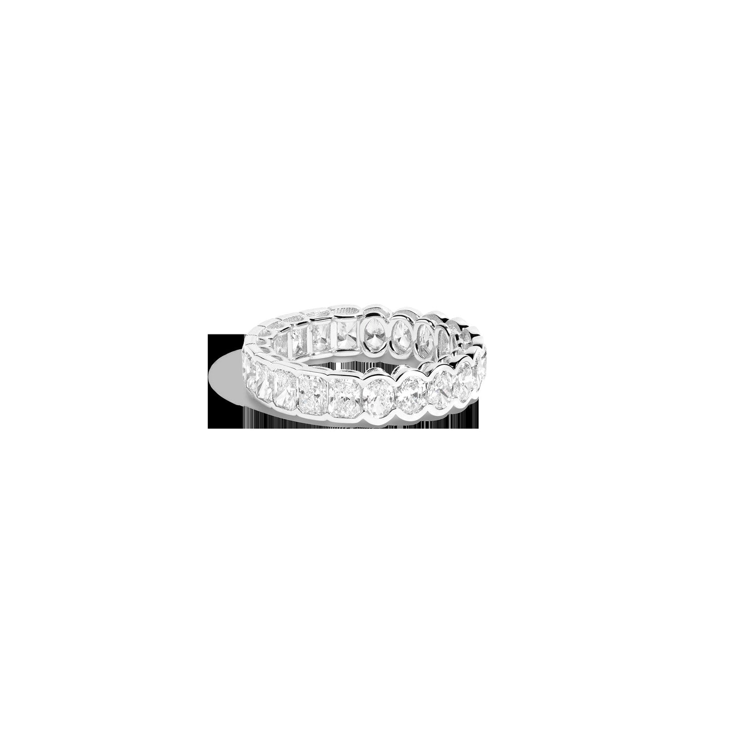 Two-in-One Lab Grown Diamond Semi-Bezel Eternity Ring
