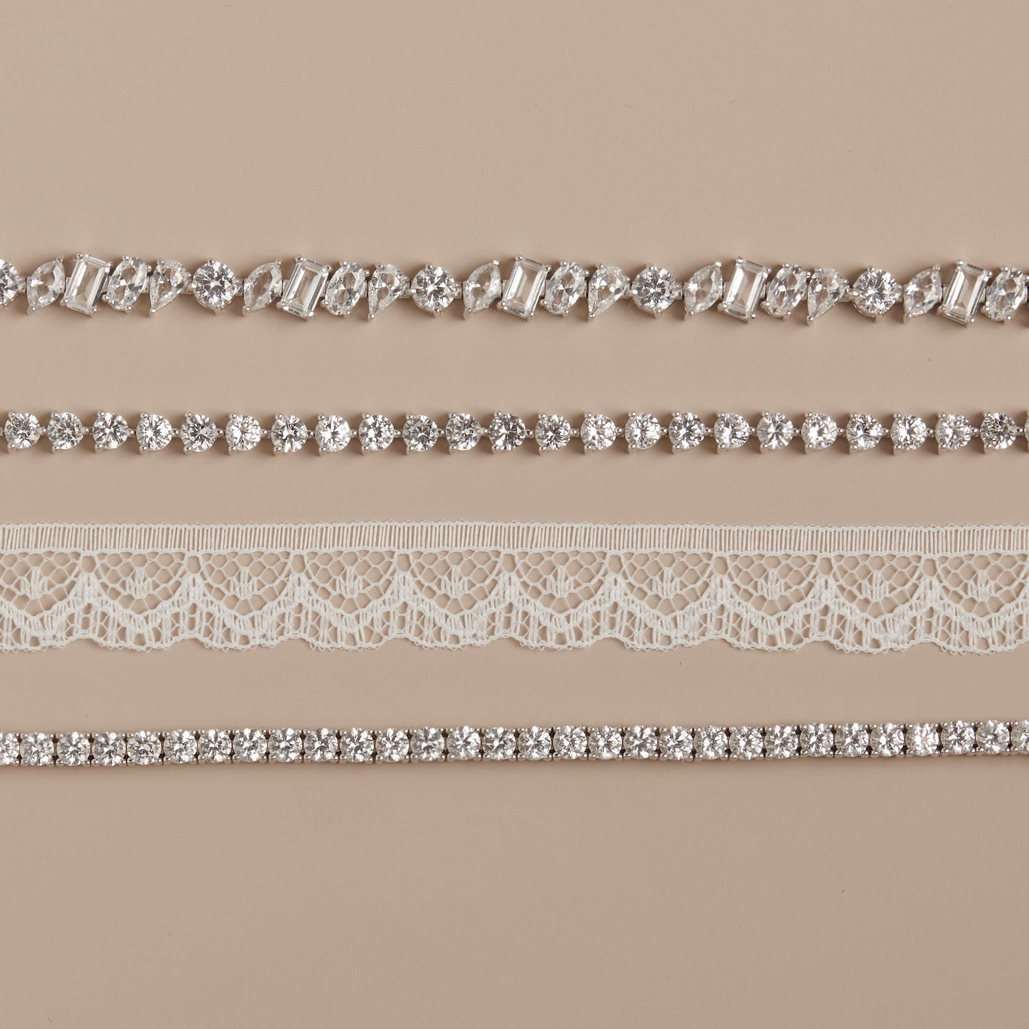 Lab Grown White Sapphire Three-Prong Tennis Bracelet