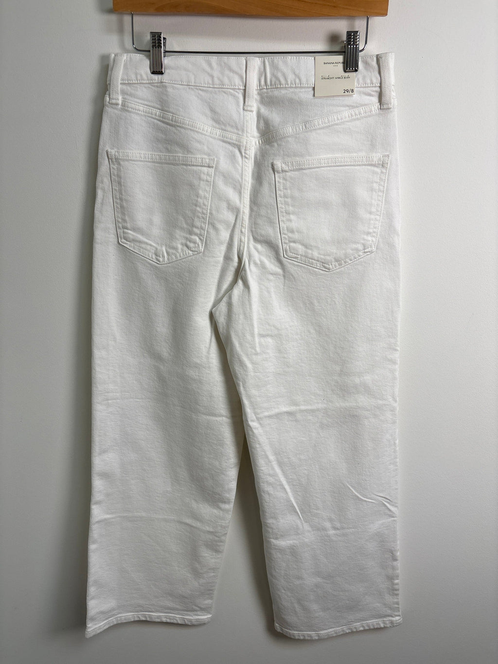 New Banana Republic 27" Inseam High Rise Straight Jeans, 8