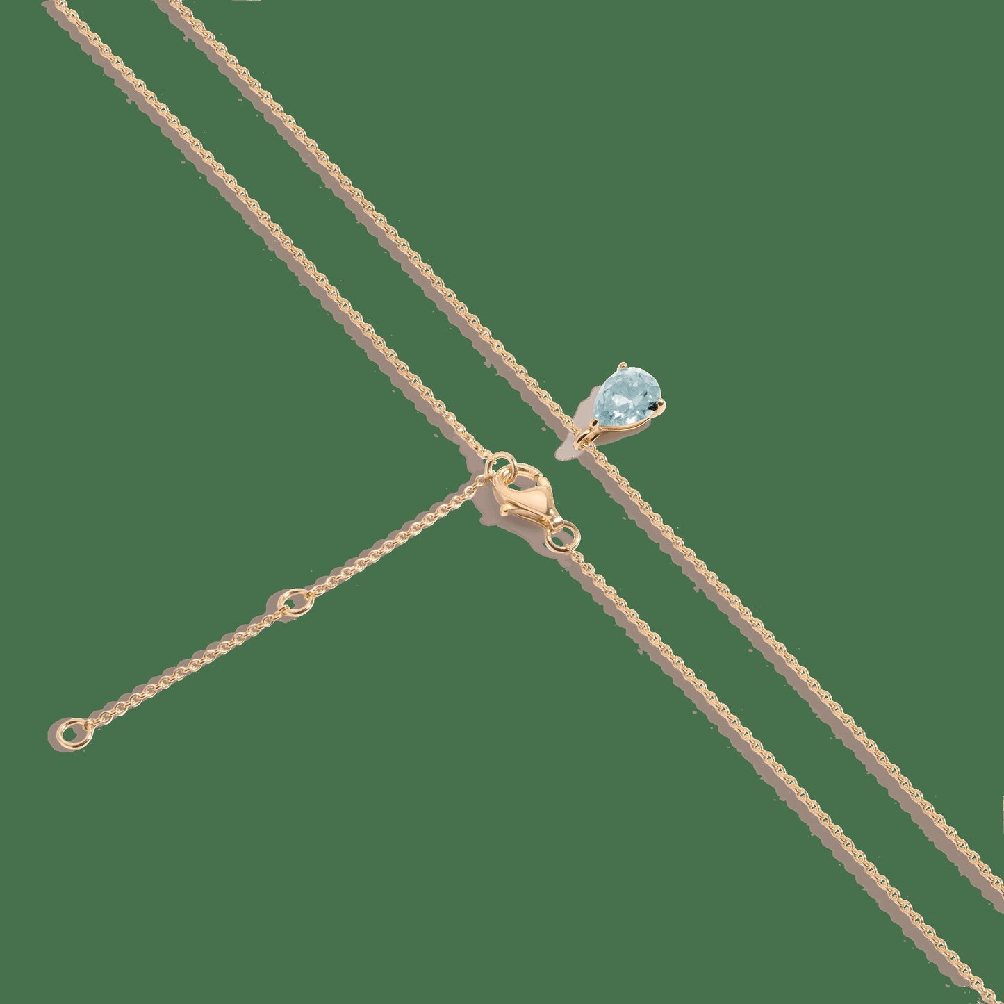 Pear Gemstone Solitaire Necklace