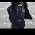 CLUB MONACO REAL FEATHER VEST SIZE XS BLACK