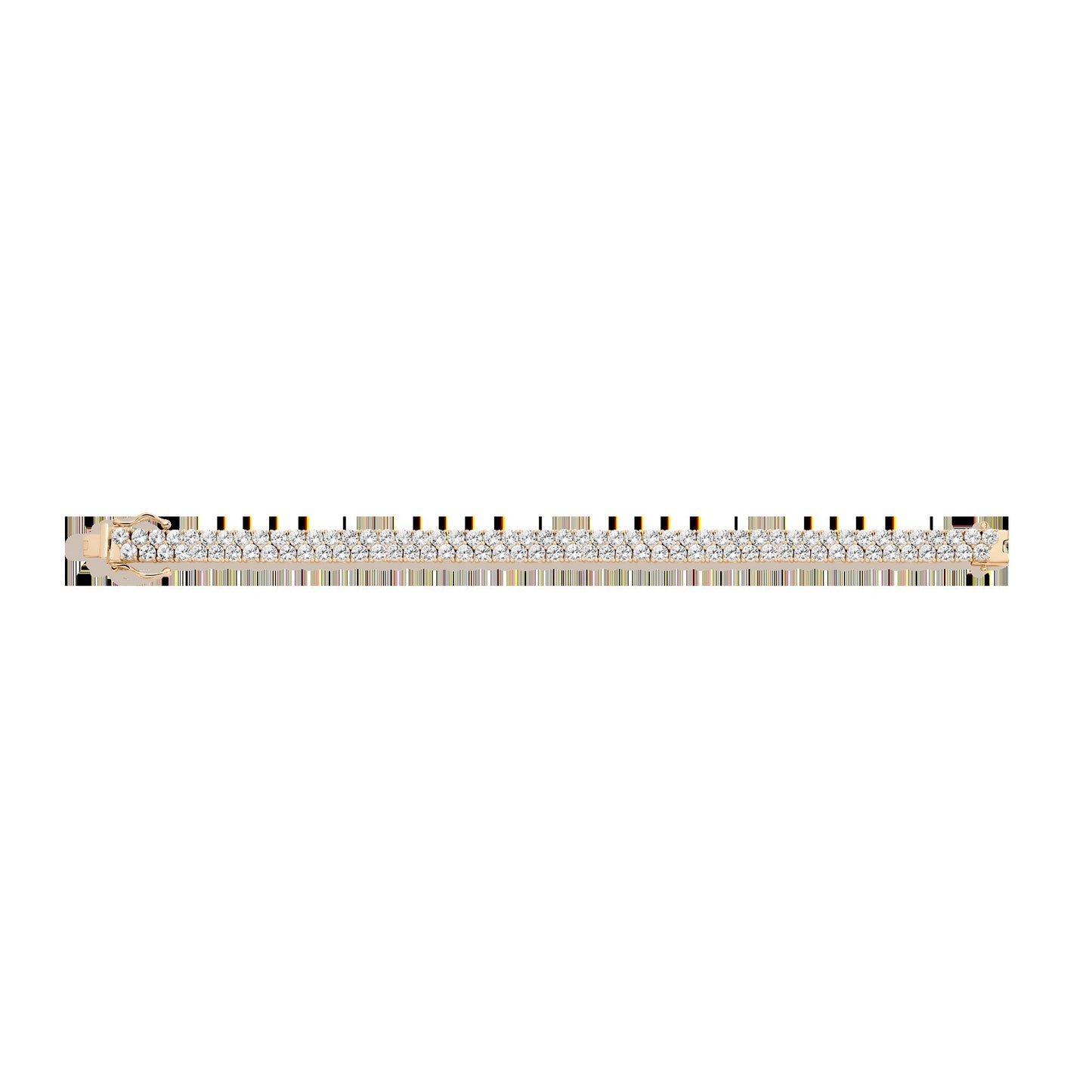 Lab Grown White Sapphire Double Row Tennis Bracelet