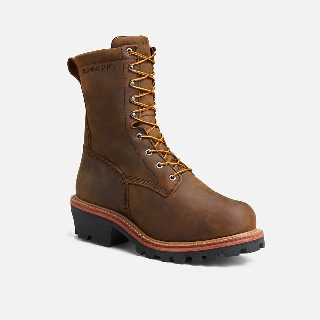 Red Wing LoggerMax Men's 9-inch Waterproof, Safety Toe Logger Boot