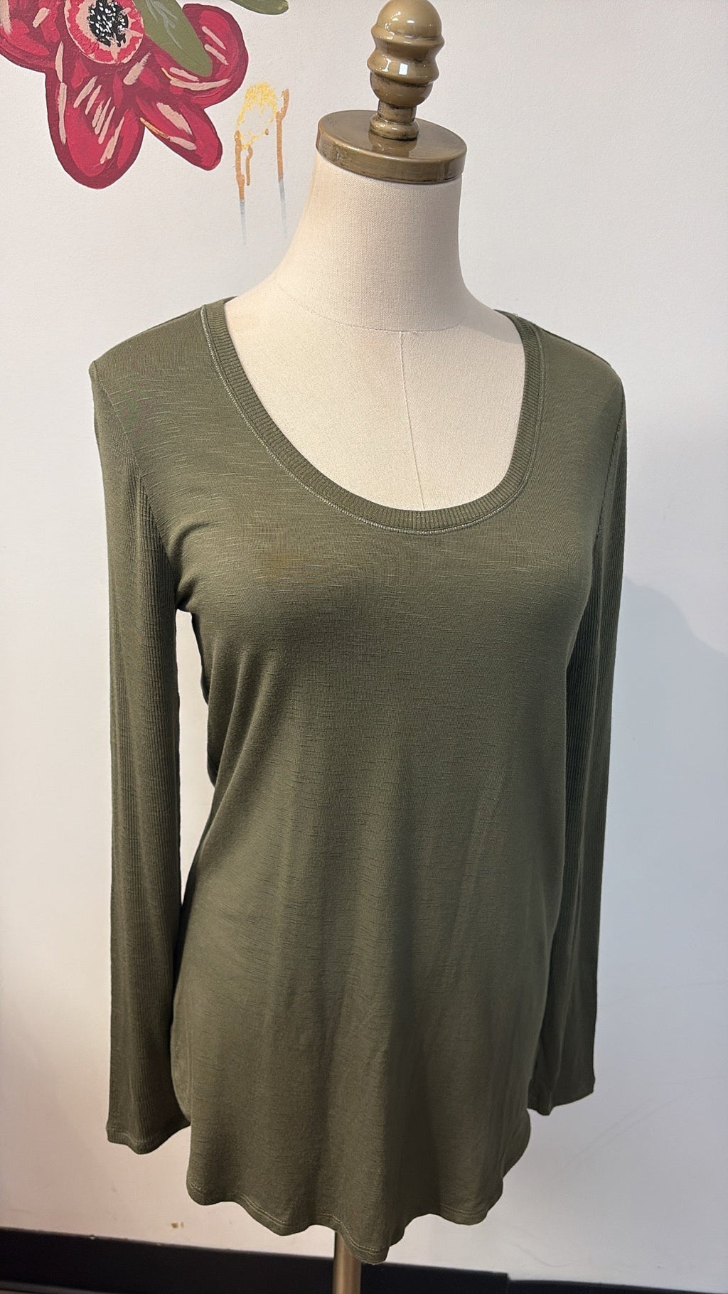New White House Black Market Green Legging Tee, XS