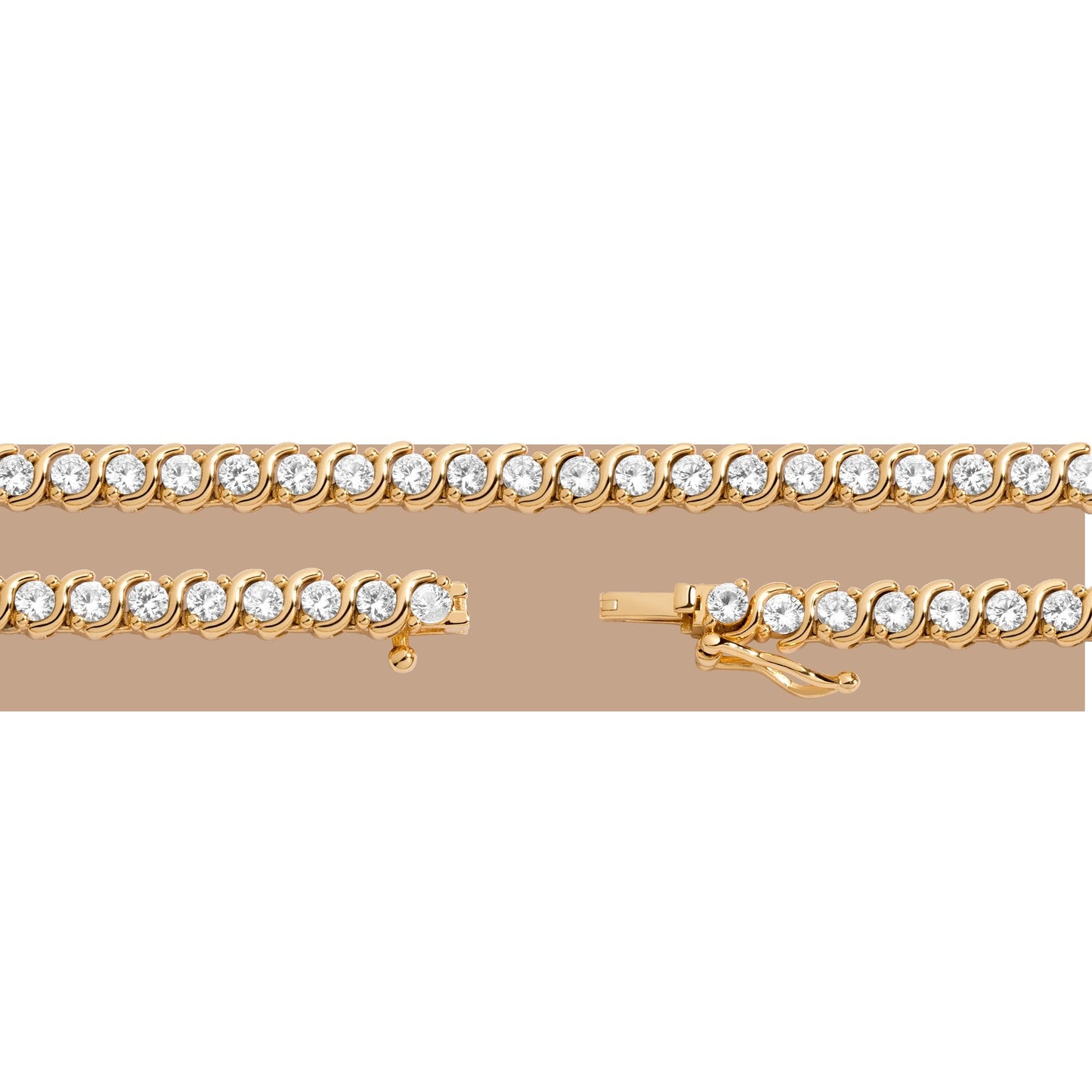 Lab Grown White Sapphire X Estate Tennis Necklace